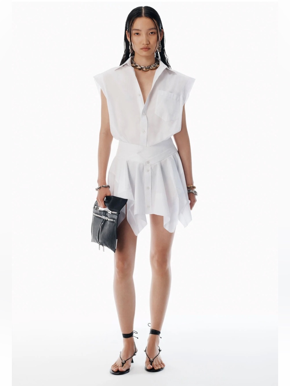 alexanderwang Cut Off Double Shirt Dress (size 0)